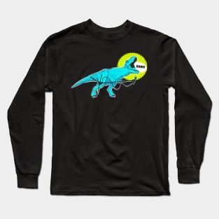 Retro dinosaur screaming (tortoise) Long Sleeve T-Shirt